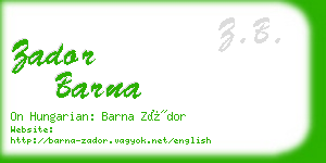 zador barna business card